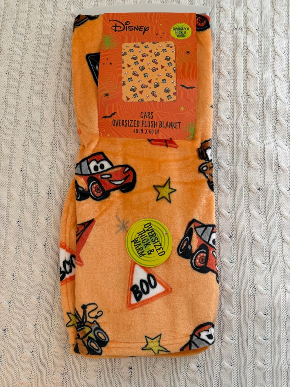 Disney Cars Halloween Blanket NEW Plush Throw LMQ Toddler Nap Back to School
